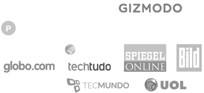 TechCrunch, Gizmodo, Frankfurter Allgemeine, Product Hunt, NZZ, Spiegel Online, Bild, Die Welt