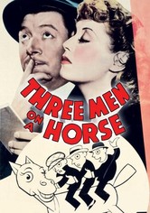Drei Mann auf einem Pferd