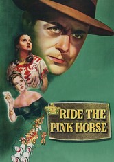 Reite auf dem rosa Pferd